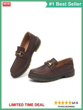 Women's Platform Loafers Memory Foam Slip On Breathable Casual Work Shoes